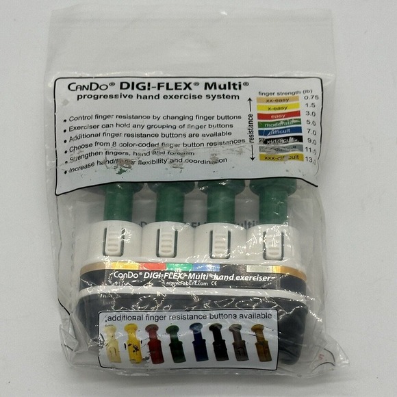 CanDo Digi-Flex Multi Progressive Hand Exerciser 10-3743 Moderate New in Package - Picture 1 of 6